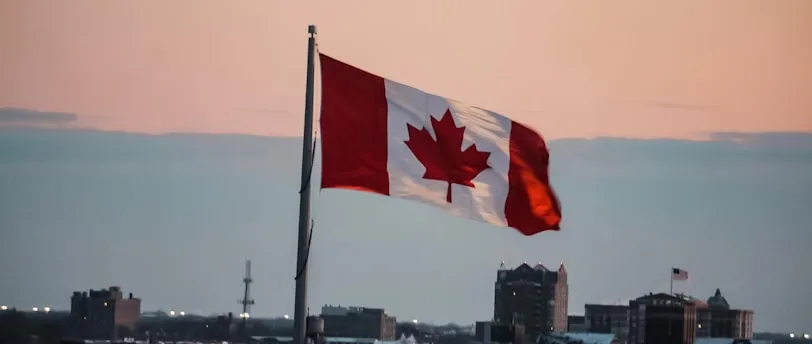 waving Canada flag