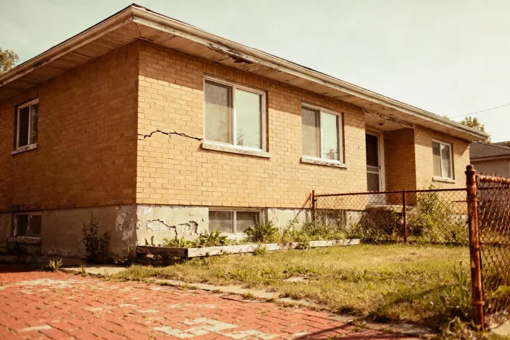 Weathered clapboard farmhouse on rural acreage being sold as-is in Prince Edward County, Ontario